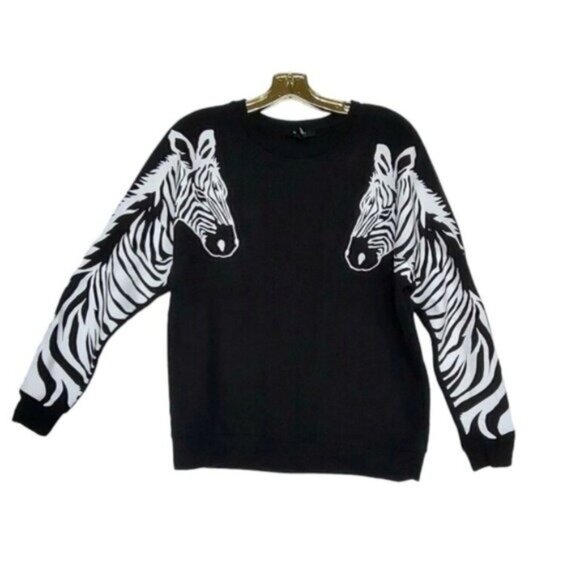 Zebra Sweatshirt Graphic Pullover - Picture 1 of 7